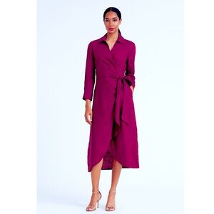 Elegant Burgundy Wrap Dress